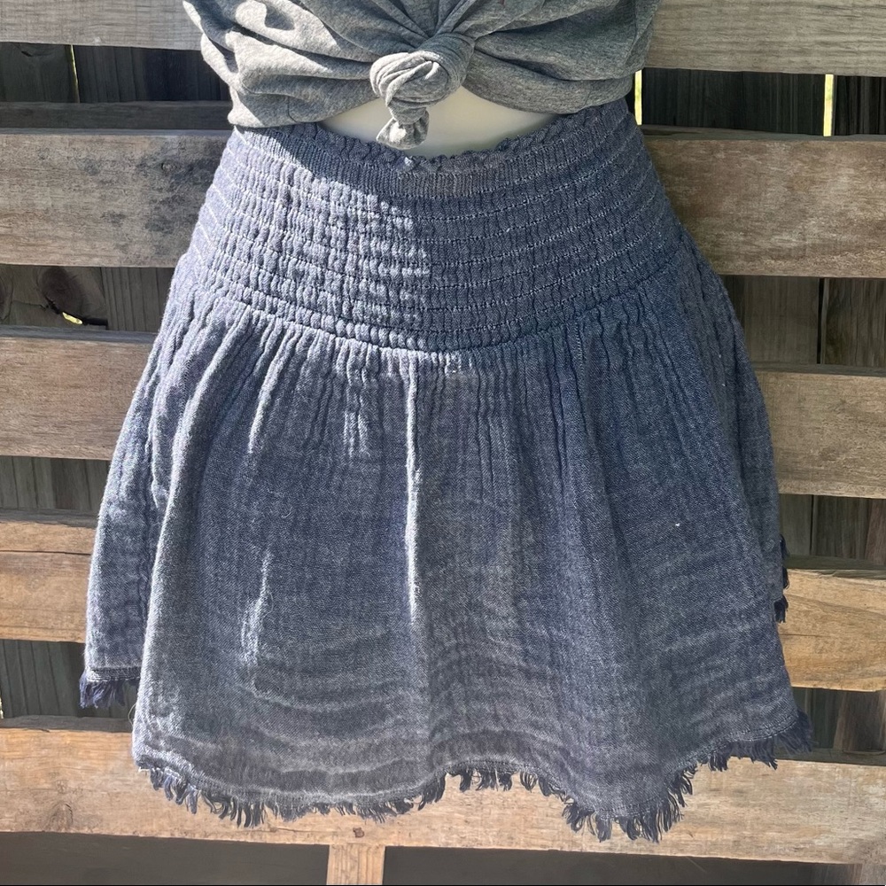 Denim colored skirt